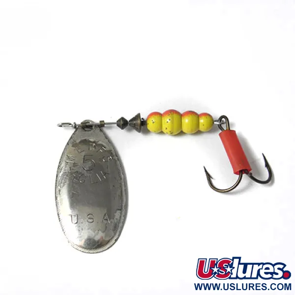 Vintage   Mepps Aglia 5, 1/2oz Nickel spinning lure #0206