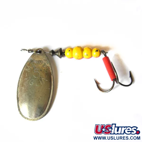 Vintage   Mepps Aglia 5, 1/2oz Nickel spinning lure #0223