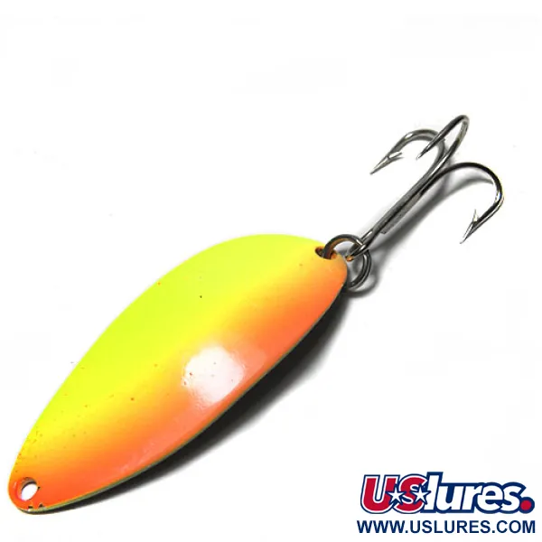 Vintage  Seneca Little Cleo (Hula Girl) , 1/2oz Orange / Yellow fishing spoon #0261