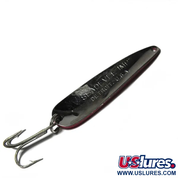 Vintage  Eppinger Dardevle Seadevle Imp, 1oz Red / White fishing spoon #0268