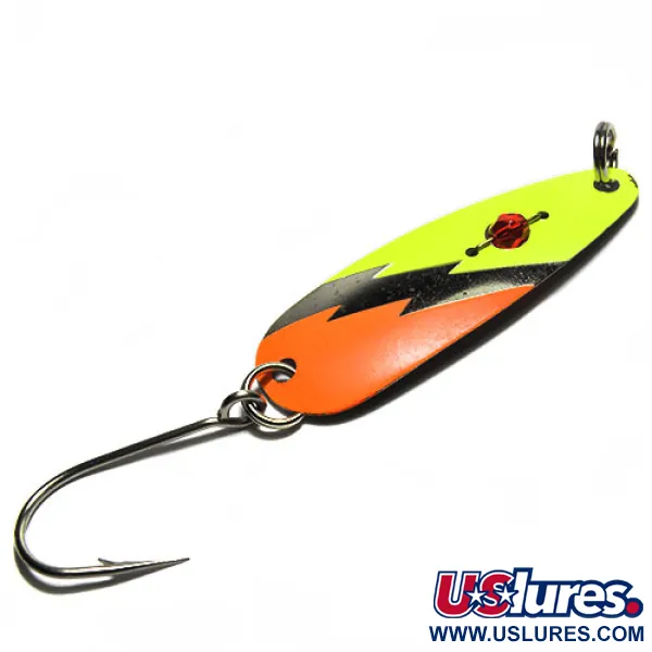 Vintage  Eppinger Red Eye Evil Eye, 1/8oz Yellow / Orange / Nickel / Red Eye fishing spoon #0279