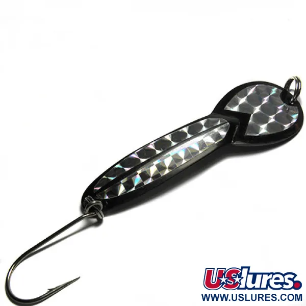 Vintage   Loco Luhr Jensen , 3/4oz Black / Hologram fishing spoon #0281