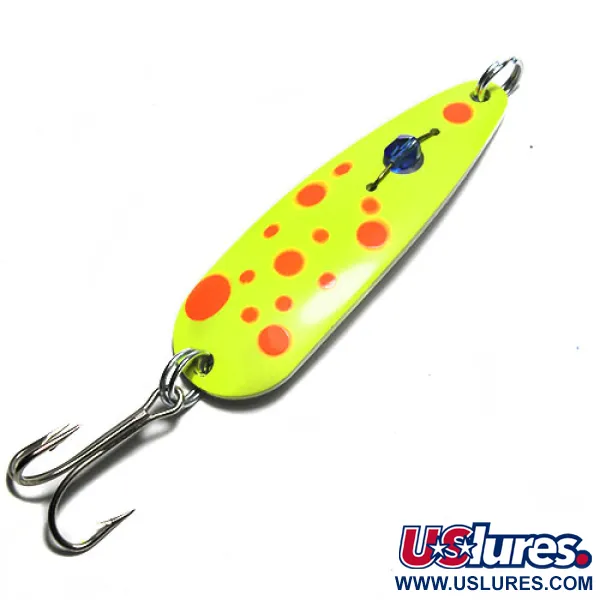 Vintage  Eppinger Red Eye Evil Eye, 3/4oz Yellow / Red / White / Blue Eye fishing spoon #0286