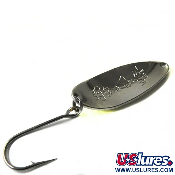 Vintage  Seneca Little Cleo (Hula Girl) Glow, 1/2oz White / Green fishing spoon #0289