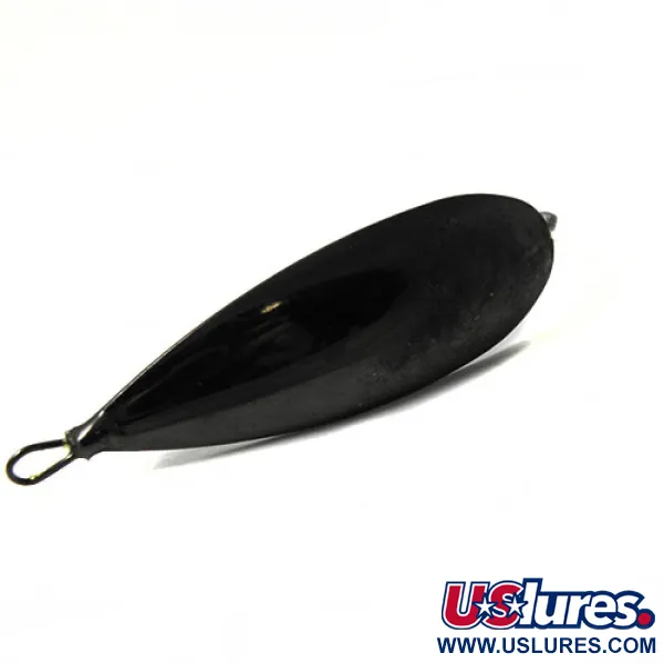 Vintage   Johnson Silver Minnow , 2/5oz Black fishing spoon #0291