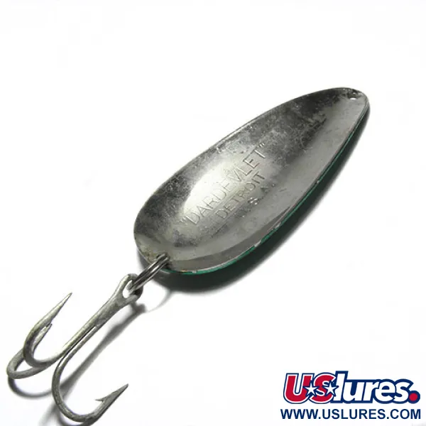 Vintage  Eppinger Dardevle Dardevlet 0304, 3/4oz Nickel / Green fishing spoon #0304