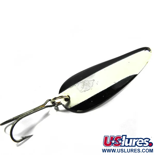 Vintage  Eppinger Dardevle Imp, 2/5oz White / Black fishing spoon #0308