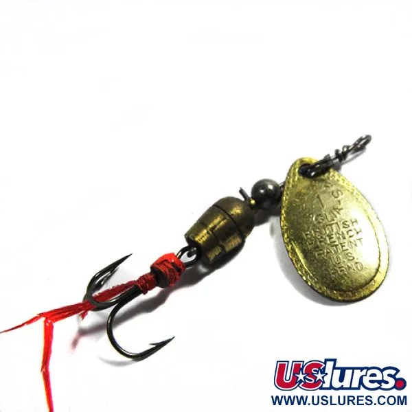 Vintage   Mepps Aglia 1, 1/8oz Brass spinning lure #0318