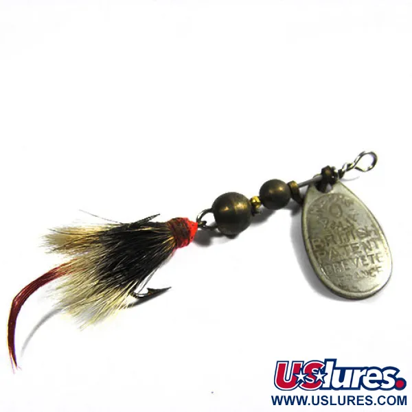 Vintage   Mepps Aglia 0 dressed (with tail), 3/32oz Silver spinning lure #0319