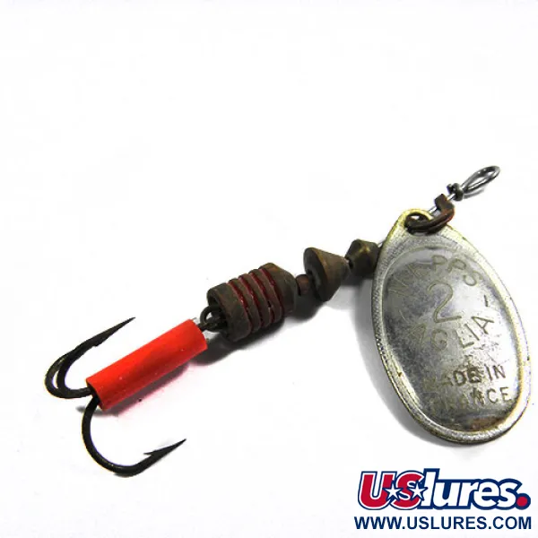 Vintage   Mepps Aglia 2, 3/16oz Silver spinning lure #0321