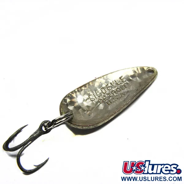 Vintage  Eppinger Dardevle Lildevle 0341, 1/8oz Crystal (Silver Scale)  fishing spoon #0341
