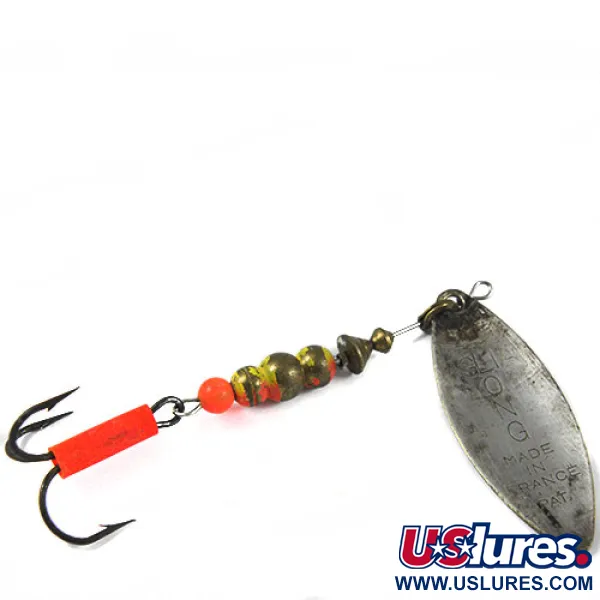 Vintage   Mepps Aglia Long 3 Rainbo, 2/5oz Silver / Hologram spinning lure #0346