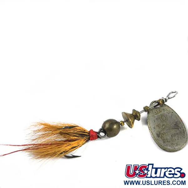 Vintage   Mepps Aglia 0 dressed (with tail), 3/32oz Silver spinning lure #0351