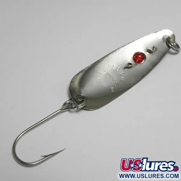Vintage  Eppinger Red Eye Evil Eye, 1/8oz Black / Nickel fishing spoon #0364