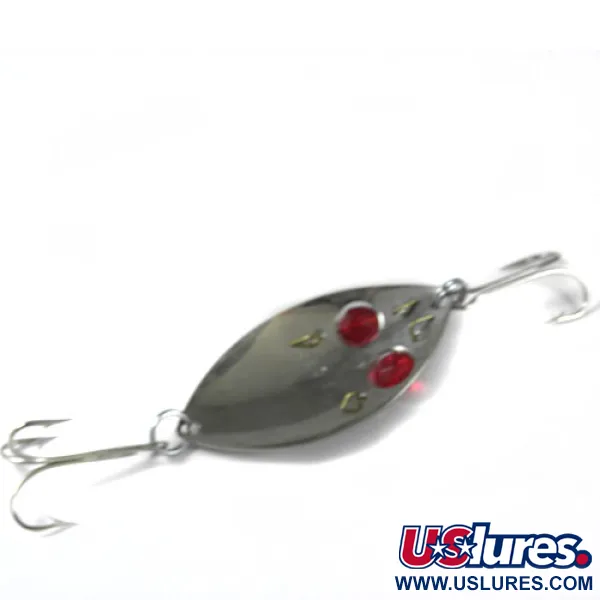 Vintage  Hofschneider Red Eye Wiggler​ HOFSCHNEIDER, 1oz Nickel / Red Eyes fishing spoon #0381