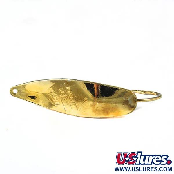 Vintage   Mepps Timber Doodle 0, 1/4oz Gold fishing spoon #0388