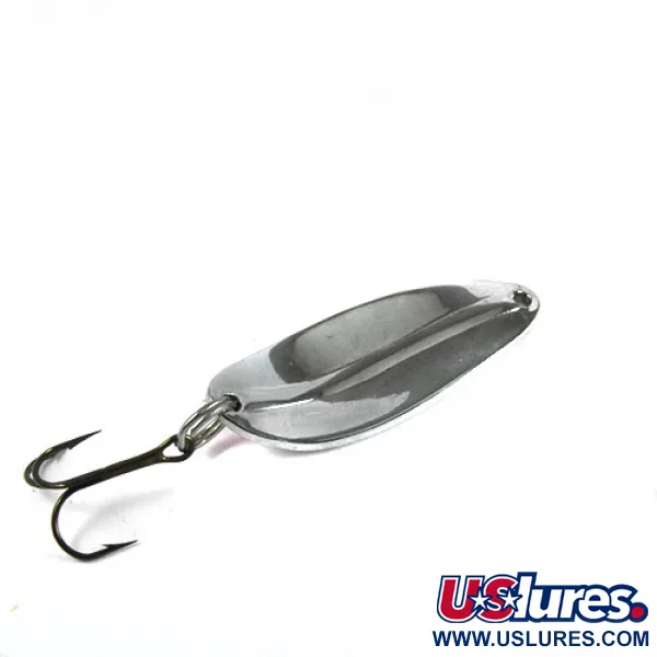 Vintage  TODDCO Main liner, 2/5oz Nickel / Pink fishing spoon #0392