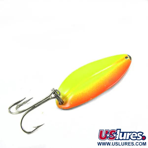 Vintage  TODDCO  Main liner , 2/5oz Yellow / Orange fishing spoon #0394