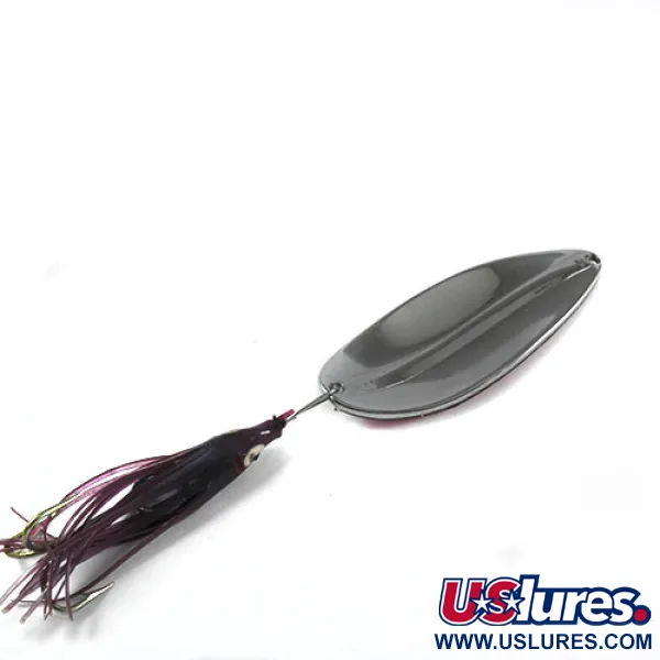 Vintage  TODDCO Main liner Squid, 3/4oz Black / Pink Hologram fishing spoon #0396