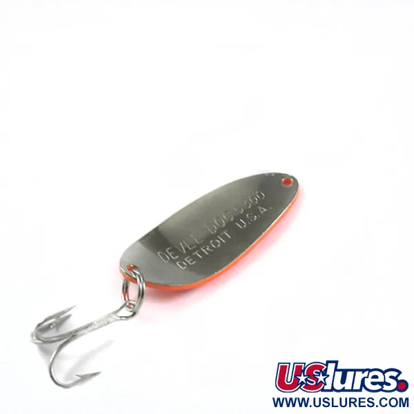 Vintage  Eppinger Dardevle Devle Dog 5300, 1/3oz Orange / Black fishing spoon #0409