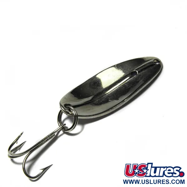 Vintage  TODDCO Main liner , 2/5oz Nickel / Blue fishing spoon #0412