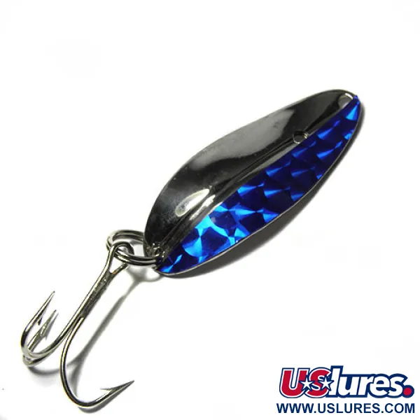 Vintage  TODDCO Main liner , 2/5oz Nickel / Blue fishing spoon #0412