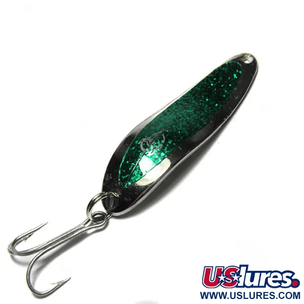 Vintage  Eppinger Dardevle Cop-E-Cat 7300, 1/3oz Nickel / Green fishing spoon #0417