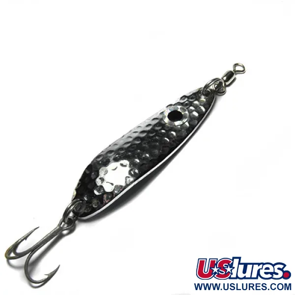 Vintage  Luhr Jensen Krocodile Die #3, 1/3oz Nickel fishing spoon #0420