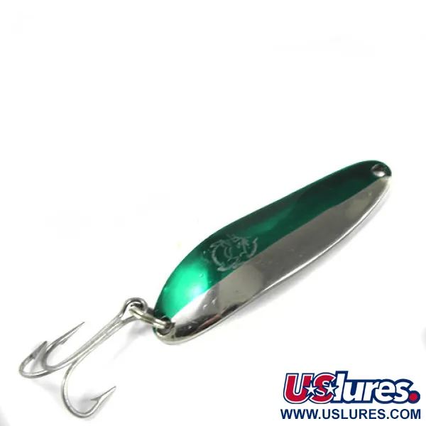 Vintage  Eppinger Dardevle Cop-E-Cat 7300, 1/3oz Nickel / Green fishing spoon #0424