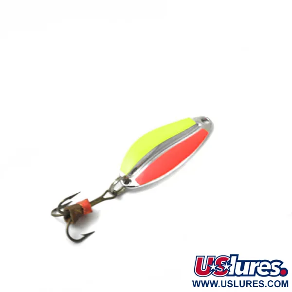 Vintage  TODDCO Main liner, 1/4oz Nickel / Yellow / Pink fishing spoon #0434