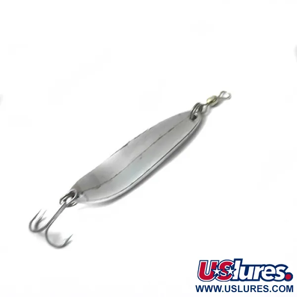 Vintage  Luhr Jensen Krocodile Die #3, 1/3oz Nickel fishing spoon #0439