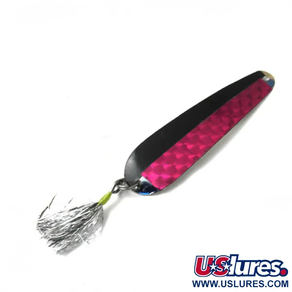 Vintage   Kausch 14, 1/8oz Nickel / Black / Red fishing spoon #0444