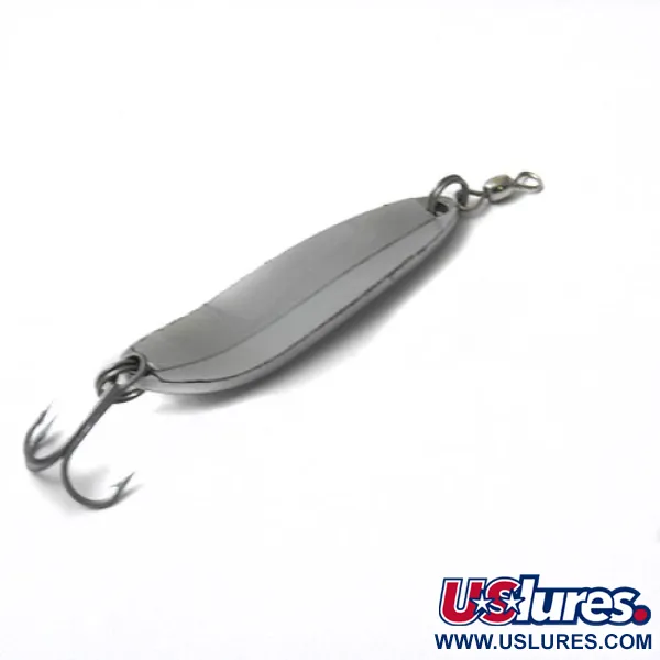 Vintage  Luhr Jensen Krocodile Die #3, 1/2oz Nickel fishing spoon #0455