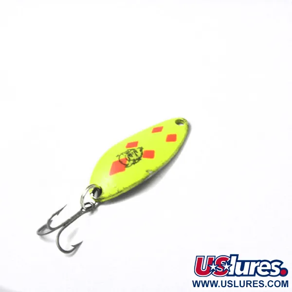 Vintage  Eppinger Dardevle Devle Dog, 1/4oz Fluorescent Yellow / Red fishing spoon #0460
