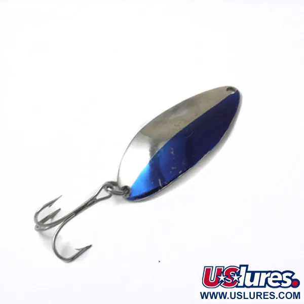 Vintage  Seneca Little Cleo (Hula Girl) , 1/2oz Nickel / Blue fishing spoon #0465