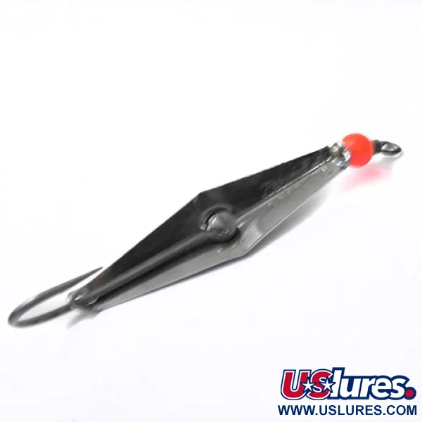 Vintage  James E. Clark  Clark Spoon, 1/4oz Nickel / Red fishing spoon #0467