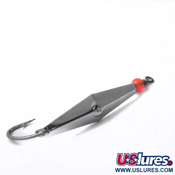 Vintage  James E. Clark  Clark Spoon, 1/4oz Nickel / Red fishing spoon #0467