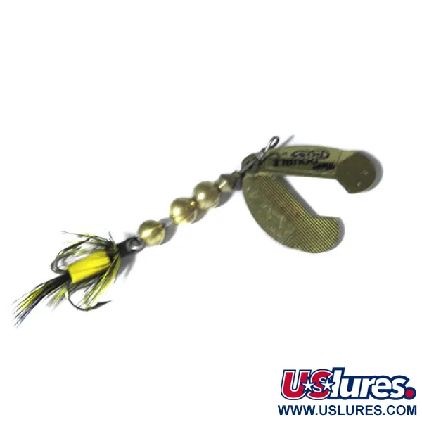 Vintage   Mepps Double Cross, 1/8oz Brass spinning lure #0471