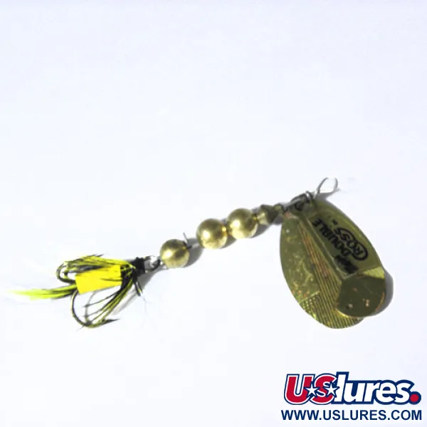Vintage   Mepps Double Cross, 1/8oz Brass spinning lure #0471