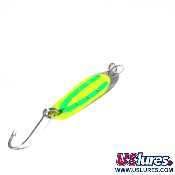 Vintage  Lake Products Charger, 3/16oz Yellow / Green fishing spoon #0477