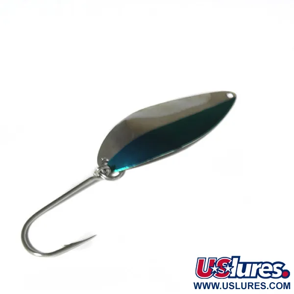 Vintage  Seneca Little Cleo (Hula Girl), 1/4oz Nickel / Green fishing spoon #0478