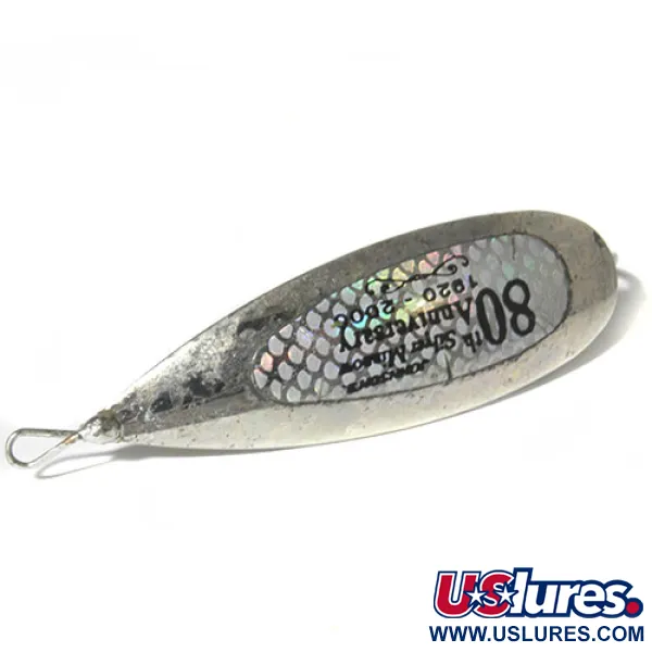 Vintage   Anniversary Weedless Johnson Silver Minnow , 3/4oz Silver fishing spoon #0489