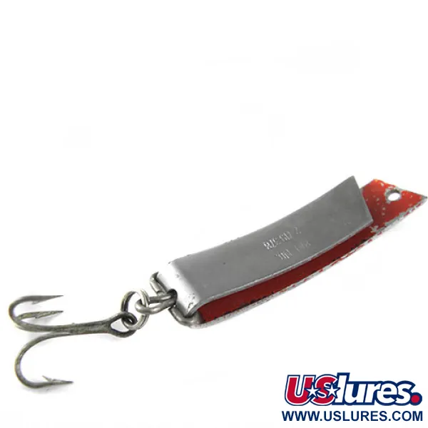 Vintage  South Bend Super-Duper 506, 1/4oz Nickel / Red fishing spoon #0491