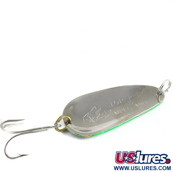 Vintage   Blue Fox Tor-P-Do 3, 1oz Green / Black / Nickel fishing spoon #0495
