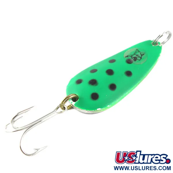 Vintage   Blue Fox Tor-P-Do 3, 1oz Green / Black / Nickel fishing spoon #0495