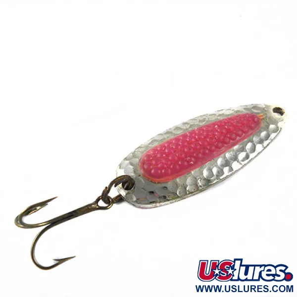 Vintage   Nebco Pixee , 1/2oz Silver / Red fishing spoon #0497