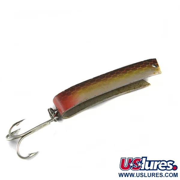 Vintage  Luhr Jensen Super-Duper 509, 2/5oz Brown Snake fishing spoon #0502