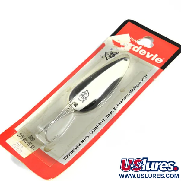  Eppinger Dardevle Imp, 2/5oz Black / White fishing spoon #0511