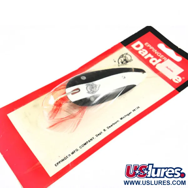  Eppinger Weedless Dardevle Dardevlet, 3/4oz Black / White fishing spoon #0512