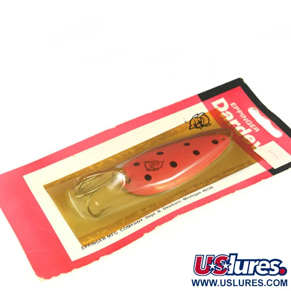  Eppinger Dardevle, 3/4oz Orange / Black fishing spoon #0517